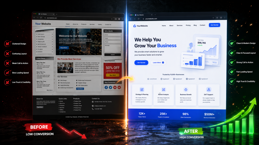 High converting website design