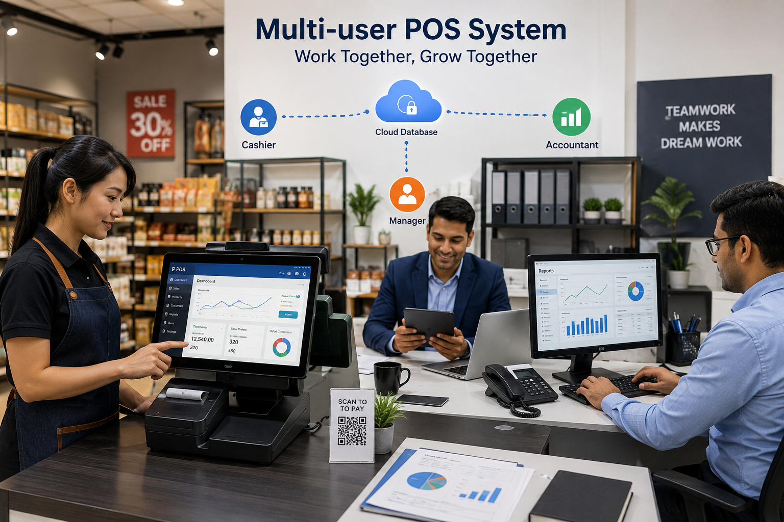 Multi-user POS system